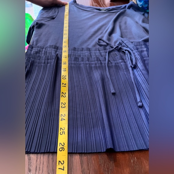 Vera Wang Navy Blue baby Doll & Ruffled Blouse Size Large - Picture 8 of 10